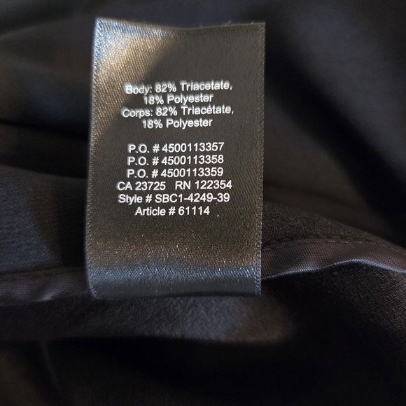 Aritzia Babaton Power Hip Blazer Classic Black Open Front Casual Size US 6. - Picture 15 of 15